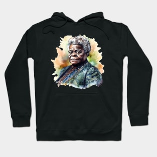 Mary McLeod Bethune Watercolor Portrait for Black History Month Hoodie